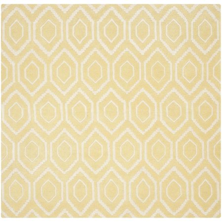 SAFAVIEH 7 x 7 ft. Chatham Hand Tufted Square Area RugLight Gold & Ivory CHT731L-7SQ